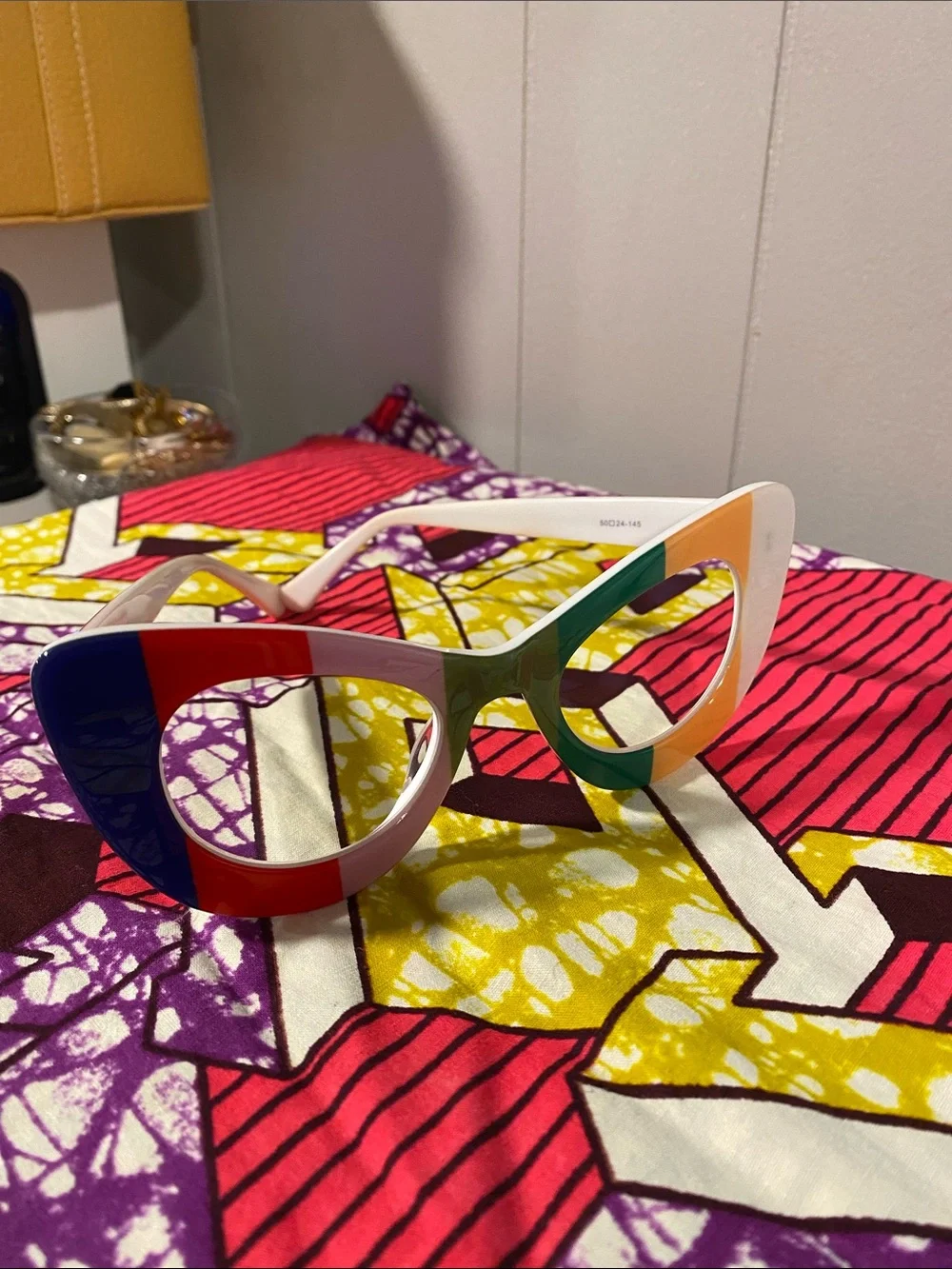 Colorblock Cat-Eye Glasses (prescription lenses)